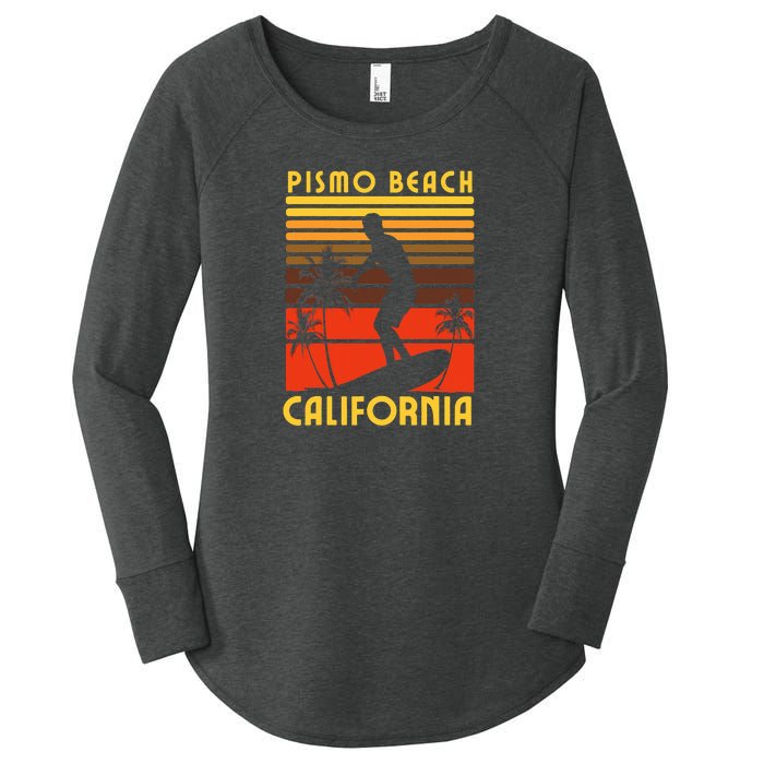 Pismo Beach California Surf Summer Vacation Vintage Women's Perfect Tri Tunic Long Sleeve Shirt