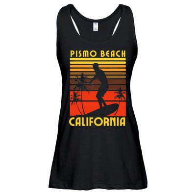 Pismo Beach California Surf Summer Vacation Vintage Ladies Essential Flowy Tank