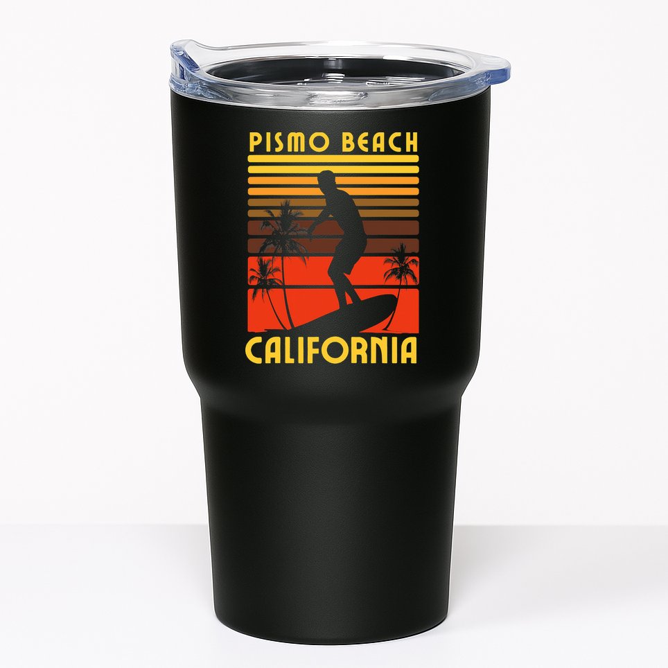 Pismo Beach California Surf Summer Vacation Vintage Tumbler