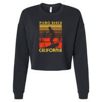 Pismo Beach California Surf Summer Vacation Vintage Cropped Pullover Crew