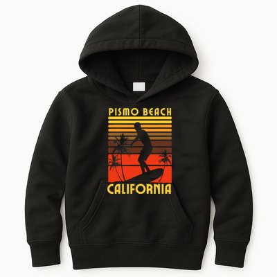 Pismo Beach California Surf Summer Vacation Vintage Kids Hoodie