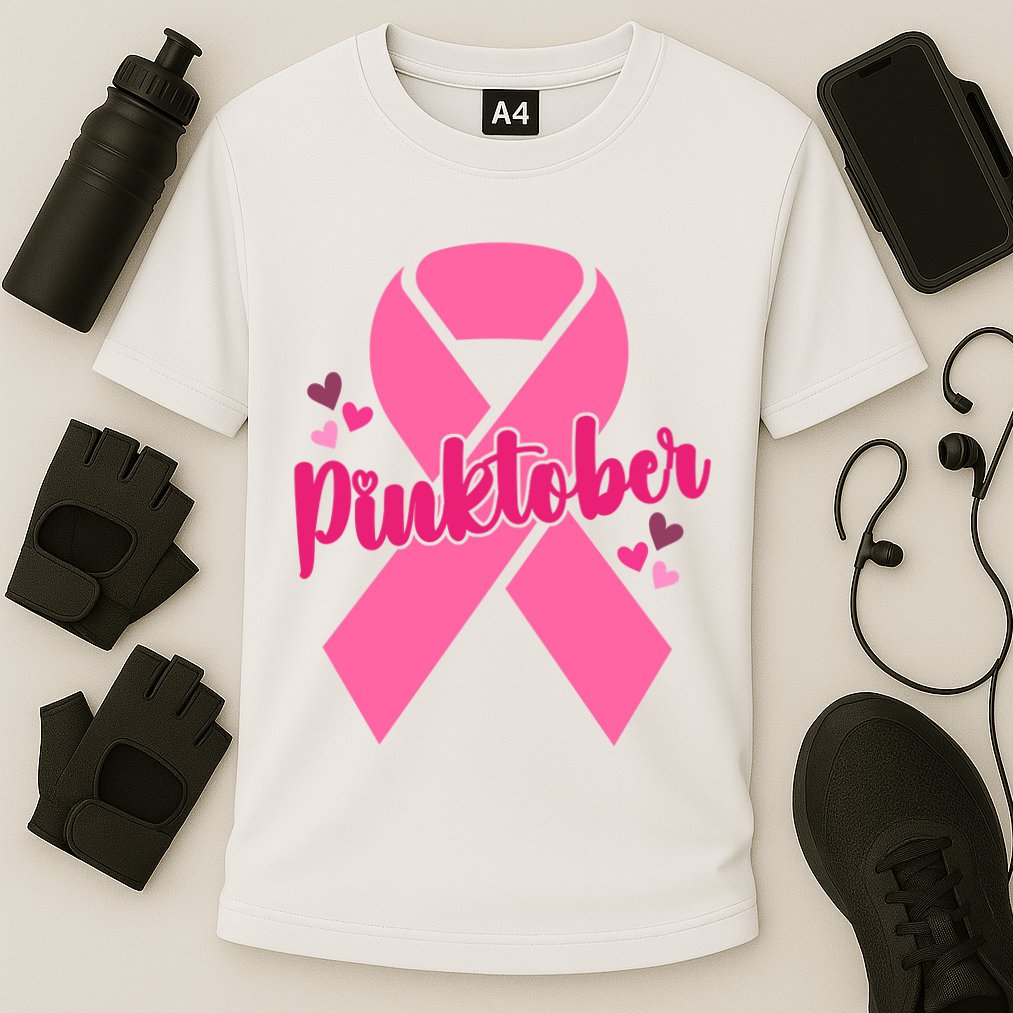 Pinktober Breast Cancer Awareness October Cooling Performance Crew T-Shirt