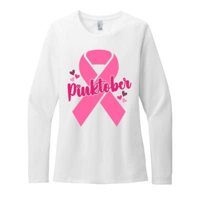 Pinktober Breast Cancer Awareness October Womens CVC Long Sleeve Shirt