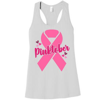 Pinktober Breast Cancer Awareness October Women's Racerback Tank