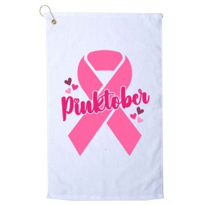 Pinktober Breast Cancer Awareness October Platinum Collection Golf Towel