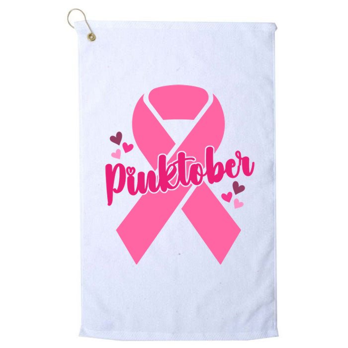 Pinktober Breast Cancer Awareness October Platinum Collection Golf Towel