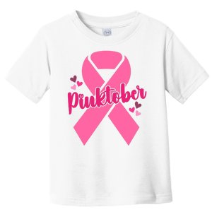 Pinktober Breast Cancer Awareness October Toddler T-Shirt