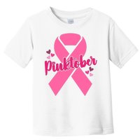 Pinktober Breast Cancer Awareness October Toddler T-Shirt