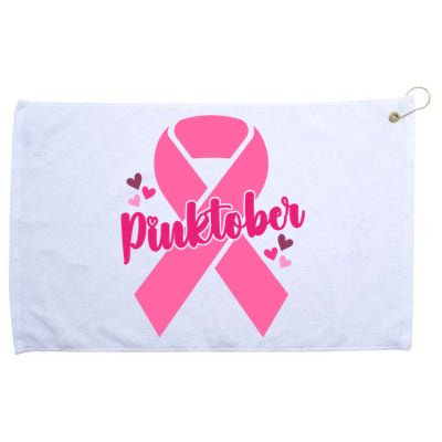 Pinktober Breast Cancer Awareness October Grommeted Golf Towel