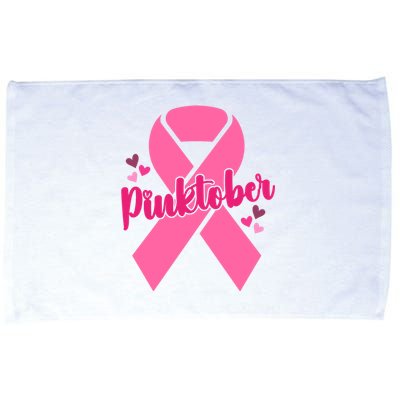 Pinktober Breast Cancer Awareness October Microfiber Hand Towel