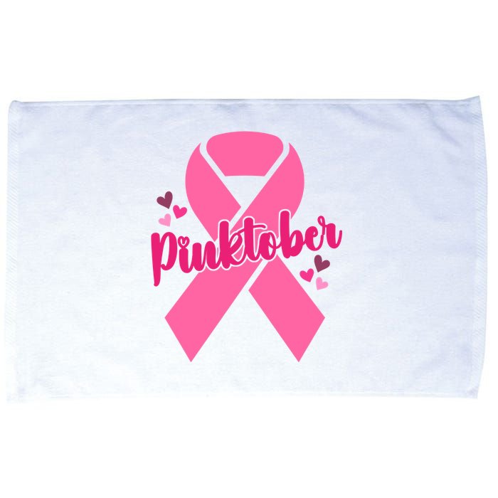 Pinktober Breast Cancer Awareness October Microfiber Hand Towel