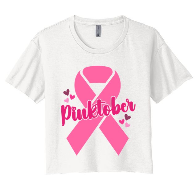 Pinktober Breast Cancer Awareness October Crop Top
