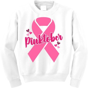 Pinktober Breast Cancer Awareness October Kids Sweatshirt