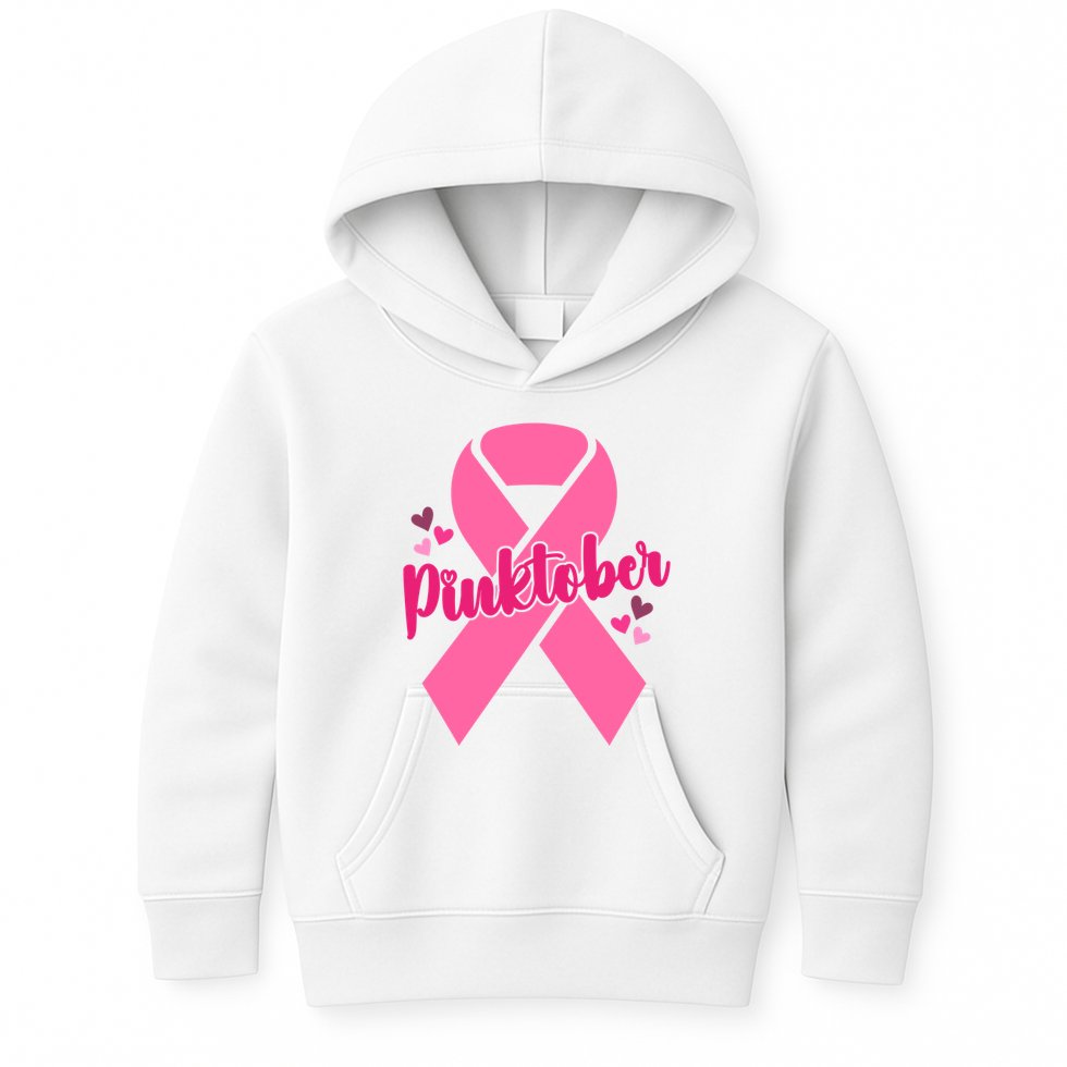 Pinktober Breast Cancer Awareness October Kids Hoodie