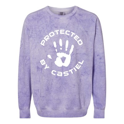 Protected By Castiel Supernatural Colorblast Crewneck Sweatshirt