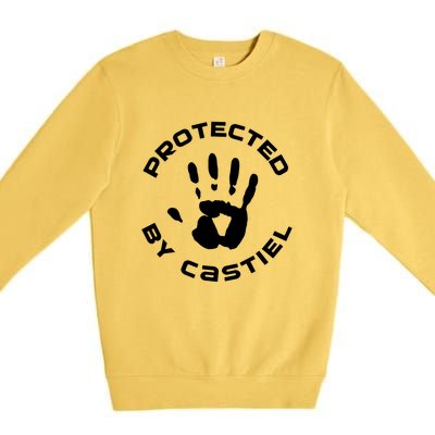 Protected By Castiel Supernatural Premium Crewneck Sweatshirt