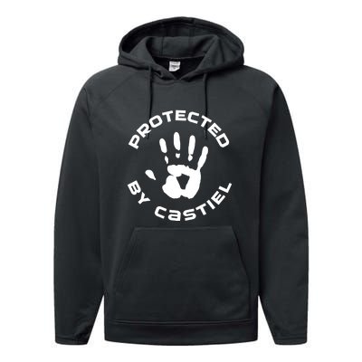 Protected By Castiel Supernatural Performance Fleece Hoodie