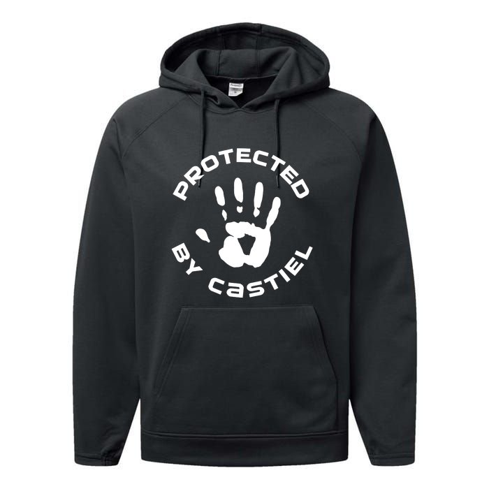 Protected By Castiel Supernatural Performance Fleece Hoodie