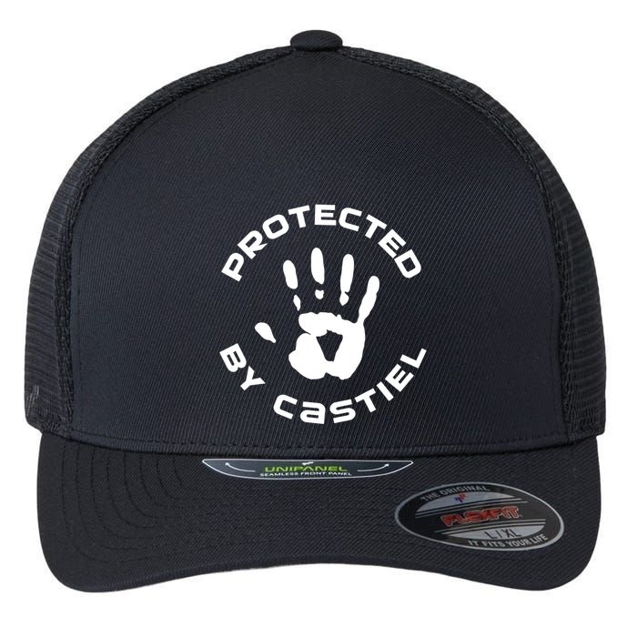 Protected By Castiel Supernatural Flexfit Unipanel Trucker Cap