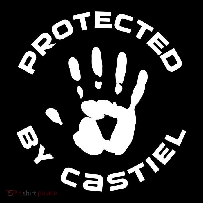 Protected By Castiel Supernatural Button