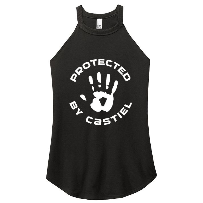 Protected By Castiel Supernatural Women's Perfect Tri Rocker Tank