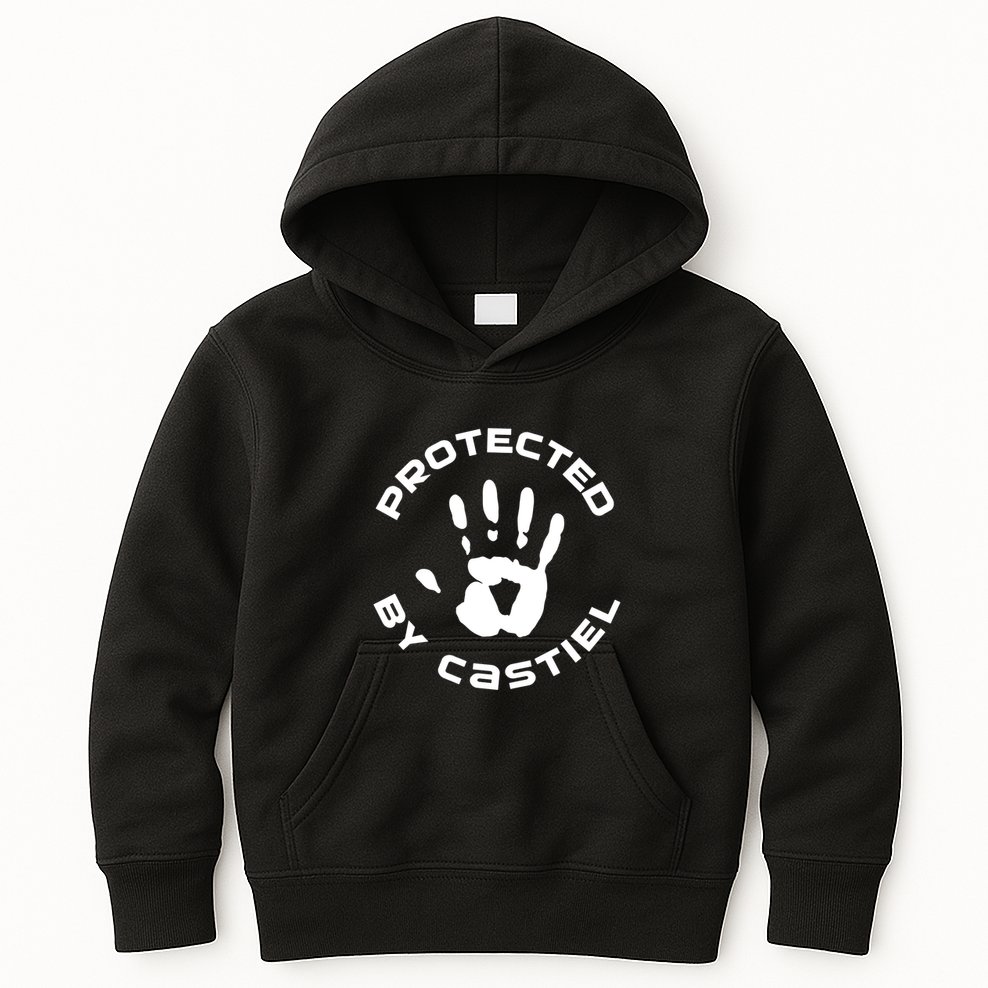 Protected By Castiel Supernatural Kids Hoodie