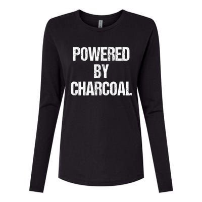 Powered By Charcoal Bbq Grill Barbecue Gift Womens Cotton Relaxed Long Sleeve T-Shirt