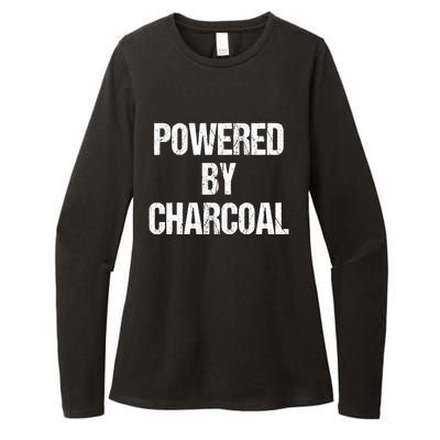 Powered By Charcoal Bbq Grill Barbecue Gift Womens CVC Long Sleeve Shirt