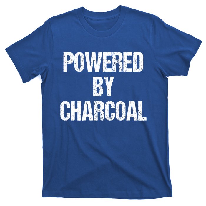 Powered By Charcoal Bbq Grill Barbecue Gift T-Shirt