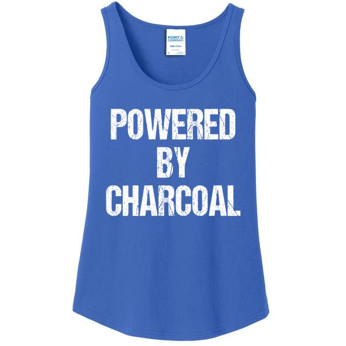 Powered By Charcoal Bbq Grill Barbecue Gift Ladies Essential Tank