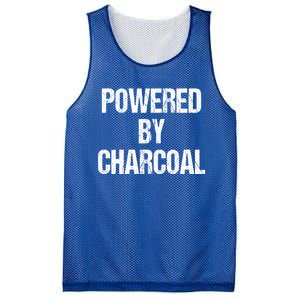 Powered By Charcoal Bbq Grill Barbecue Gift Mesh Reversible Basketball Jersey Tank