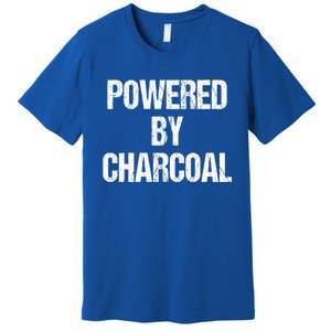 Powered By Charcoal Bbq Grill Barbecue Gift Premium T-Shirt