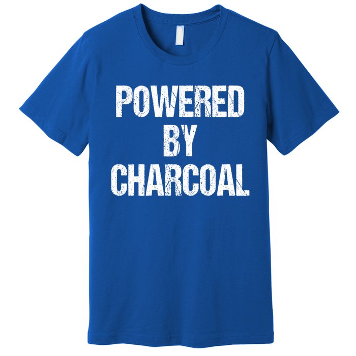 Powered By Charcoal Bbq Grill Barbecue Gift Premium T-Shirt