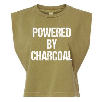 Powered By Charcoal Bbq Grill Barbecue Gift Garment-Dyed Women's Muscle Tee