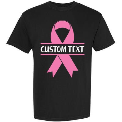 Personalize Breast Cancer Awareness Custom Text Garment-Dyed Heavyweight T-Shirt