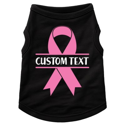 Personalize Breast Cancer Awareness Custom Text Doggie Tank
