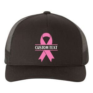 Personalize Breast Cancer Awareness Custom Text Yupoong Adult 5-Panel Trucker Hat