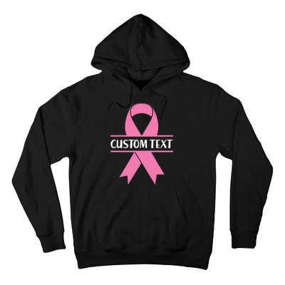 Personalize Breast Cancer Awareness Custom Text Hoodie