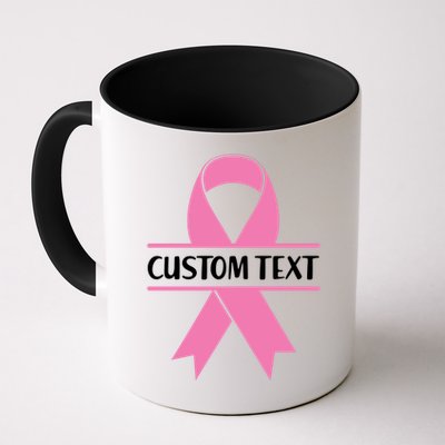 Personalize Breast Cancer Awareness Custom Text Mug