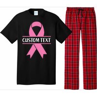 Personalize Breast Cancer Awareness Custom Text Pajama Set