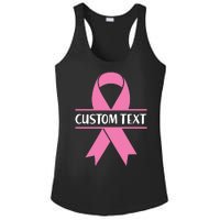 Personalize Breast Cancer Awareness Custom Text Ladies PosiCharge Competitor Racerback Tank