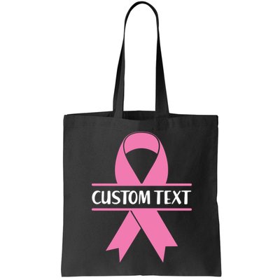 Personalize Breast Cancer Awareness Custom Text Bag