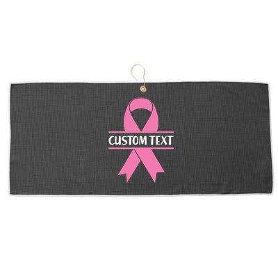 Personalize Breast Cancer Awareness Custom Text Large Microfiber Waffle Golf Towel