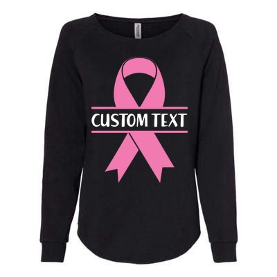 Personalize Breast Cancer Awareness Custom Text Womens California Wash Sweatshirt