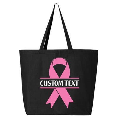 Personalize Breast Cancer Awareness Custom Text 25L Jumbo Tote
