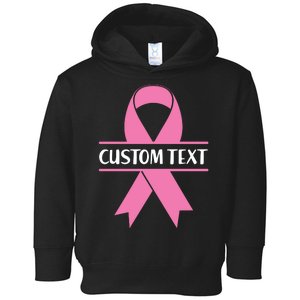 Personalize Breast Cancer Awareness Custom Text Toddler Hoodie