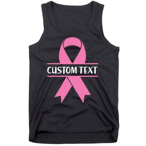 Personalize Breast Cancer Awareness Custom Text Tank Top