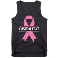 Personalize Breast Cancer Awareness Custom Text Tank Top