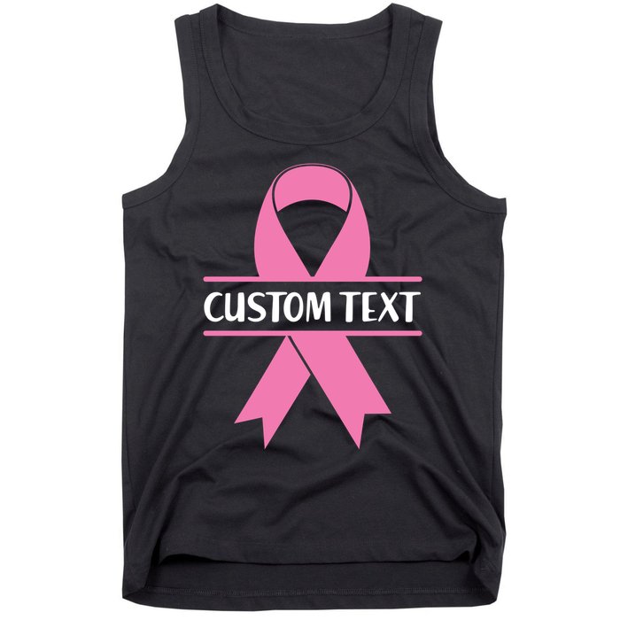 Personalize Breast Cancer Awareness Custom Text Tank Top