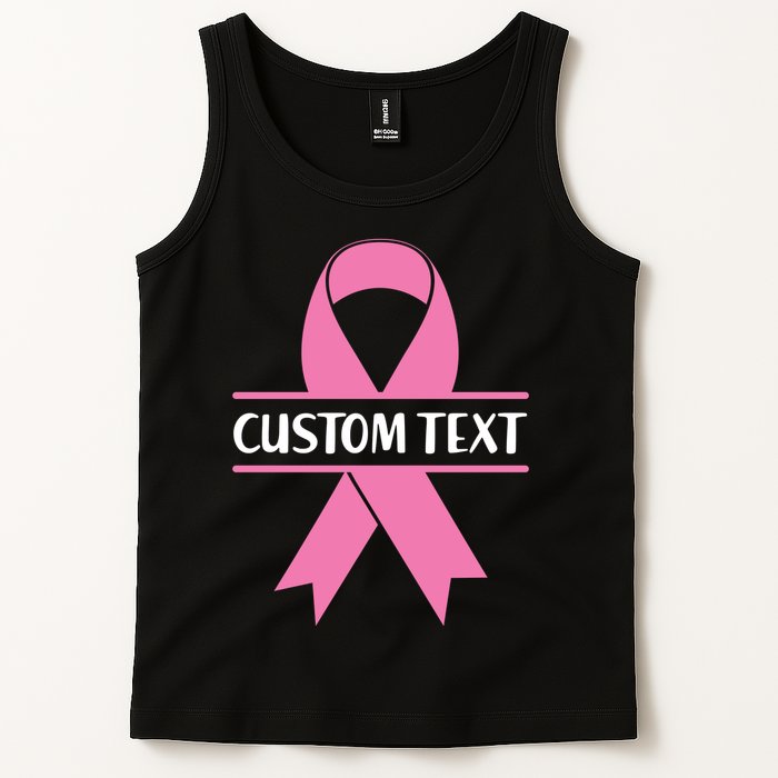 Personalize Breast Cancer Awareness Custom Text Tank Top